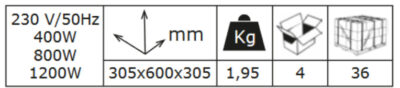Halogena infracrvena električna grijalica ALN-1200 info
