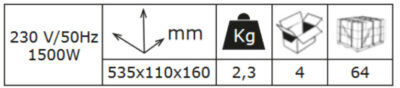 Infracrvena električna grijalica 65437KW15 info