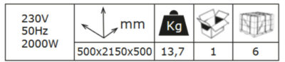 Infracrvena električna lampa za grijanje 65435KW21 info