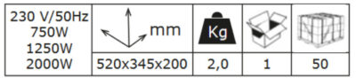 Termokonvektorska grijalica TC-2000 info