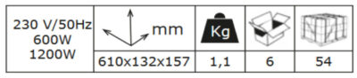 Zidna infracrvena grijalica R-1200 info
