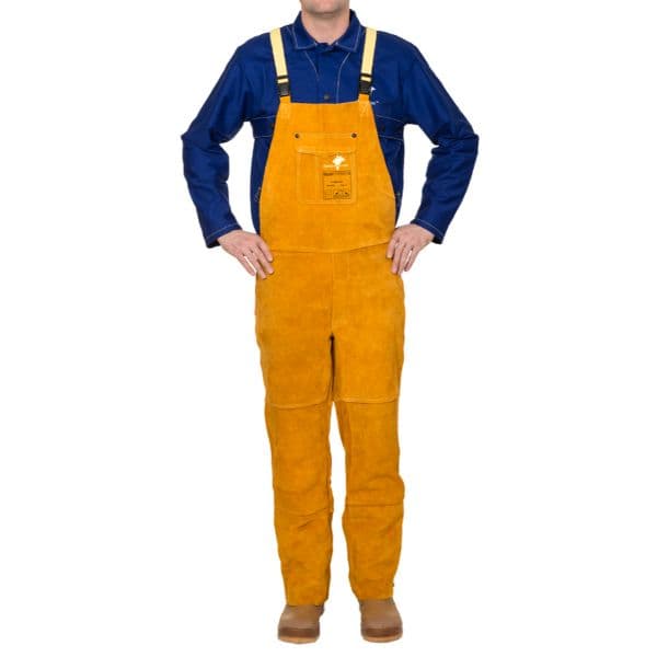 Zavarivacke-hlace-sa-zastitom-za-grudi-Golden-Brown™-44-2648-Safety.jpg Kožne zavarivačke hlače 44-2648